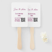 Scannen om ons label te delen op sociale media QR- Handwaaier (Voorkant en achterkant)