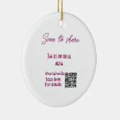 Scannen om ons label te delen op sociale media QR- Keramisch Ornament (Rechts)