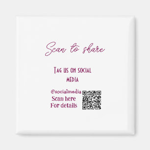 Scannen om ons label te delen op sociale media QR- Magneet