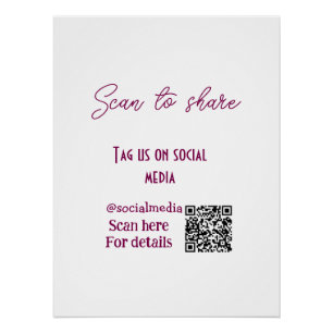 Scannen om ons label te delen op sociale media QR- Perfect Poster
