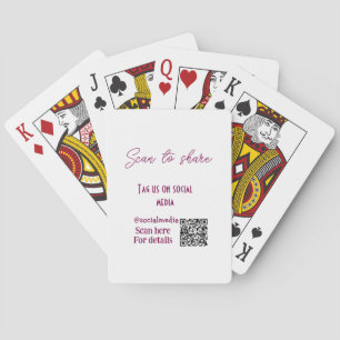 Scannen om ons label te delen op sociale media QR- Pokerkaarten