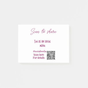 Scannen om ons label te delen op sociale media QR- Post-it® Notes