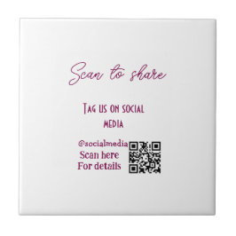 Scannen om ons label te delen op sociale media QR- Tegeltje