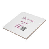 Scannen om ons label te delen op sociale media QR- Tegeltje (Zijkant)