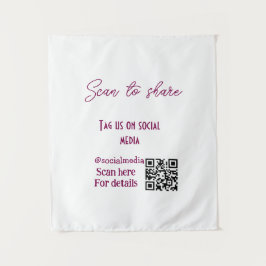 Scannen om ons label te delen op sociale media QR- Wandkleed