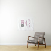 Scannen om ons label te delen op sociale media QR- Wandkleed (In Situ (horizontaal))