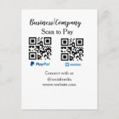 Scannen om q of code paypal venmo te betalen Voeg Briefkaart (Voorkant)