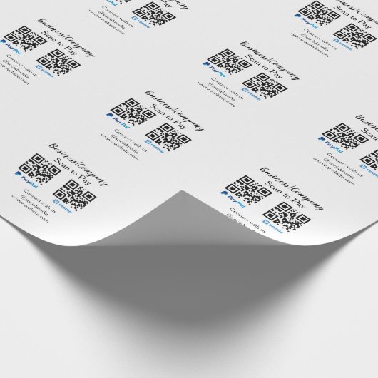 Scannen om q of code paypal venmo te betalen Voeg Cadeaupapier (Hoek)