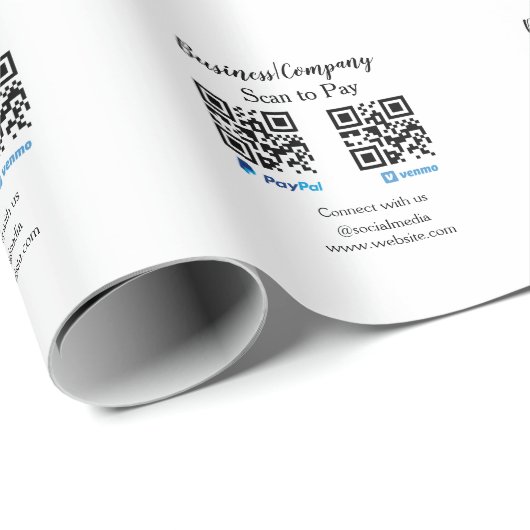 Scannen om q of code paypal venmo te betalen Voeg Cadeaupapier (Rol Hoek)