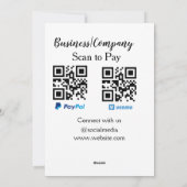 Scannen om q of code paypal venmo te betalen Voeg Feestdagenkaart (Achterkant)