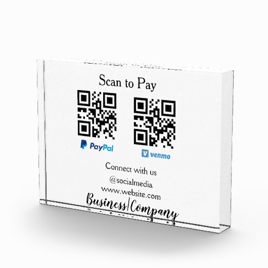 Scannen om q of code paypal venmo te betalen Voeg  Fotoblokken (Rechts)