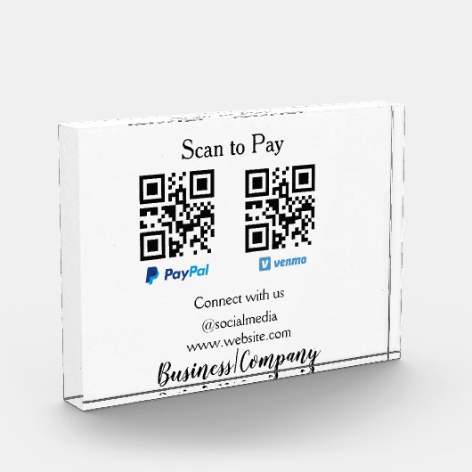 Scannen om q of code paypal venmo te betalen Voeg  Fotoblokken (Links)