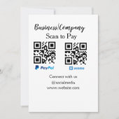 Scannen om q of code paypal venmo te betalen Voeg  Kaart (Voorkant)