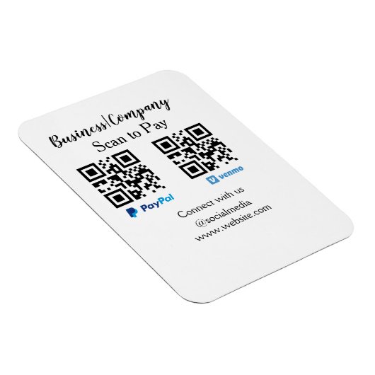 Scannen om q of code paypal venmo te betalen Voeg  Magneet (Rechterzijde)