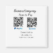 Scannen om q of code paypal venmo te betalen Voeg Magneet (Voorkant)