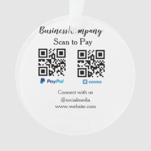 Scannen om q of code paypal venmo te betalen Voeg Ornament