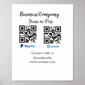 Scannen om q of code paypal venmo te betalen Voeg  Poster (Voorkant)