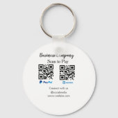 Scannen om q of code paypal venmo te betalen Voeg  Sleutelhanger (Voorkant)