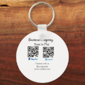 Scannen om q of code paypal venmo te betalen Voeg  Sleutelhanger (Voorkant)