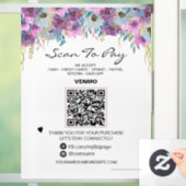 *~* Scannen om QR-code te betalen FLORAL Window Cl Raamsticker (Huis)