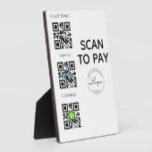 Scannen om QR-code te betalen Logo Contactloze han Fotoplaat (Zijkant)