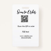 Scannen om QR-code te scannen Website-e-mail toevo Badge (Voorkant)