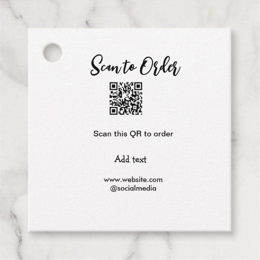 Scannen om QR-code te scannen Website-e-mail toevo Bedankjes Labels (Voorkant)