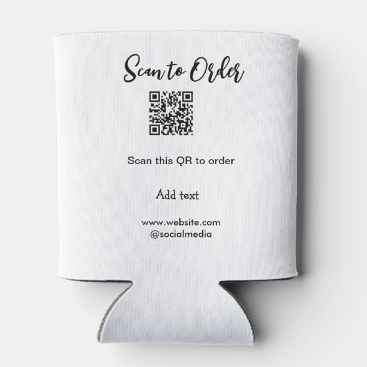 Scannen om QR-code te scannen Website-e-mail toevo Blikjeskoeler (Achterkant)