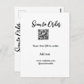 Scannen om QR-code te scannen Website-e-mail toevo Briefkaart (Voorkant / Achterkant)