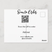 Scannen om QR-code te scannen Website-e-mail toevo Briefkaart (Achterkant)