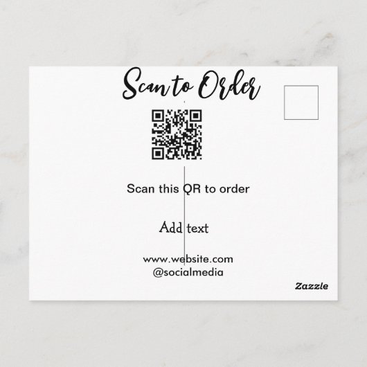 Scannen om QR-code te scannen Website-e-mail toevo Briefkaart (Achterkant)