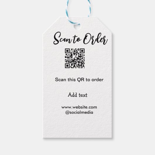 Scannen om QR-code te scannen Website-e-mail toevo Cadeaulabel (Voorkant)