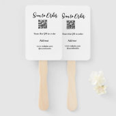 Scannen om QR-code te scannen Website-e-mail toevo Handwaaier (Voorkant en achterkant)