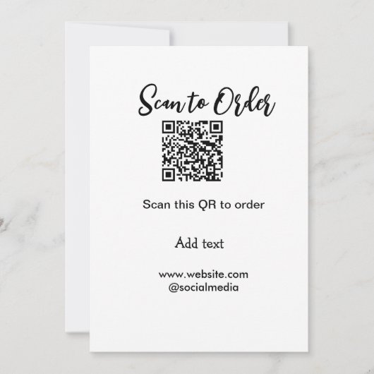 Scannen om QR-code te scannen Website-e-mail toevo Kaart (Voorkant)