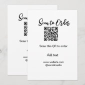Scannen om QR-code te scannen Website-e-mail toevo Kaart (Voorkant / Achterkant)