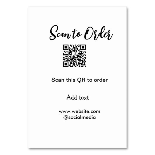 Scannen om QR-code te scannen Website-e-mail toevo Kaart (Voorkant)