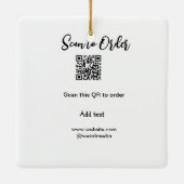 Scannen om QR-code te scannen Website-e-mail toevo Keramisch Ornament (Achterkant)