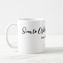 Scannen om QR-code te scannen Website-e-mail toevo Koffiemok