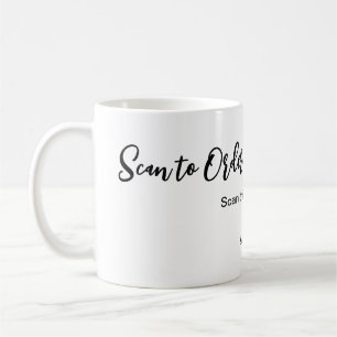 Scannen om QR-code te scannen Website-e-mail toevo Koffiemok