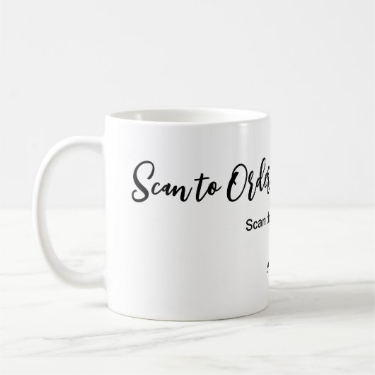 Scannen om QR-code te scannen Website-e-mail toevo Koffiemok (Links)