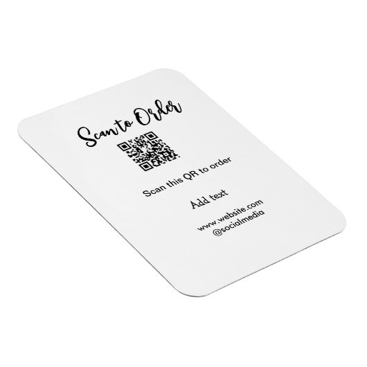 Scannen om QR-code te scannen Website-e-mail toevo Magneet (Rechterzijde)