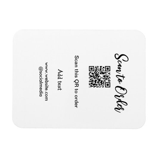 Scannen om QR-code te scannen Website-e-mail toevo Magneet (Horizontaal)