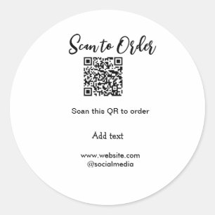 Scannen om QR-code te scannen Website-e-mail toevo Ronde Sticker