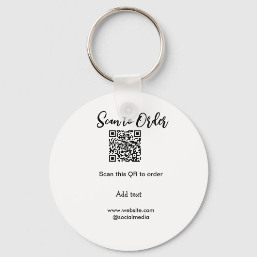 Scannen om QR-code te scannen Website-e-mail toevo Sleutelhanger (Voorkant)