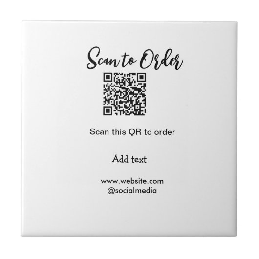 Scannen om QR-code te scannen Website-e-mail toevo Tegeltje (Voorkant)