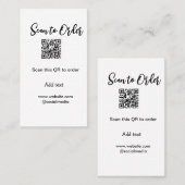 Scannen om QR-code te scannen Website-e-mail toevo Visitekaartje (Voorkant / Achterkant)