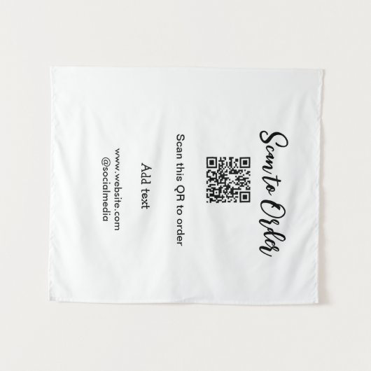 Scannen om QR-code te scannen Website-e-mail toevo Wandkleed (Voorkant (horizontaal))