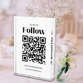 Scannen om QR-code te volgen Social Media Business Fotoblokken
