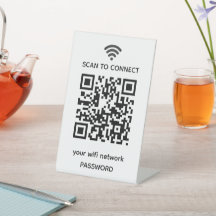Scannen om QR-code WiFi-netwerk gastnetwerk aan te