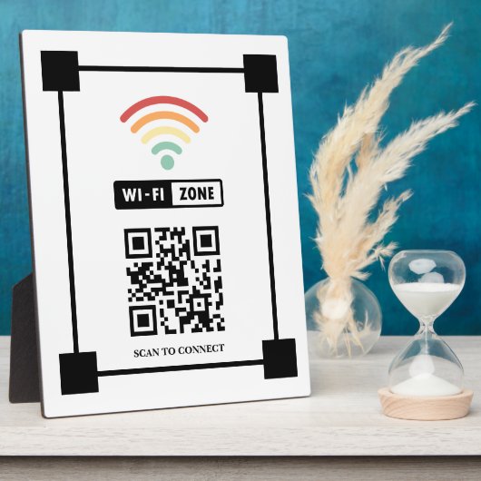 Scannen om QR-code WiFiZone aan te sluiten Fotoplaat (Zijkant)